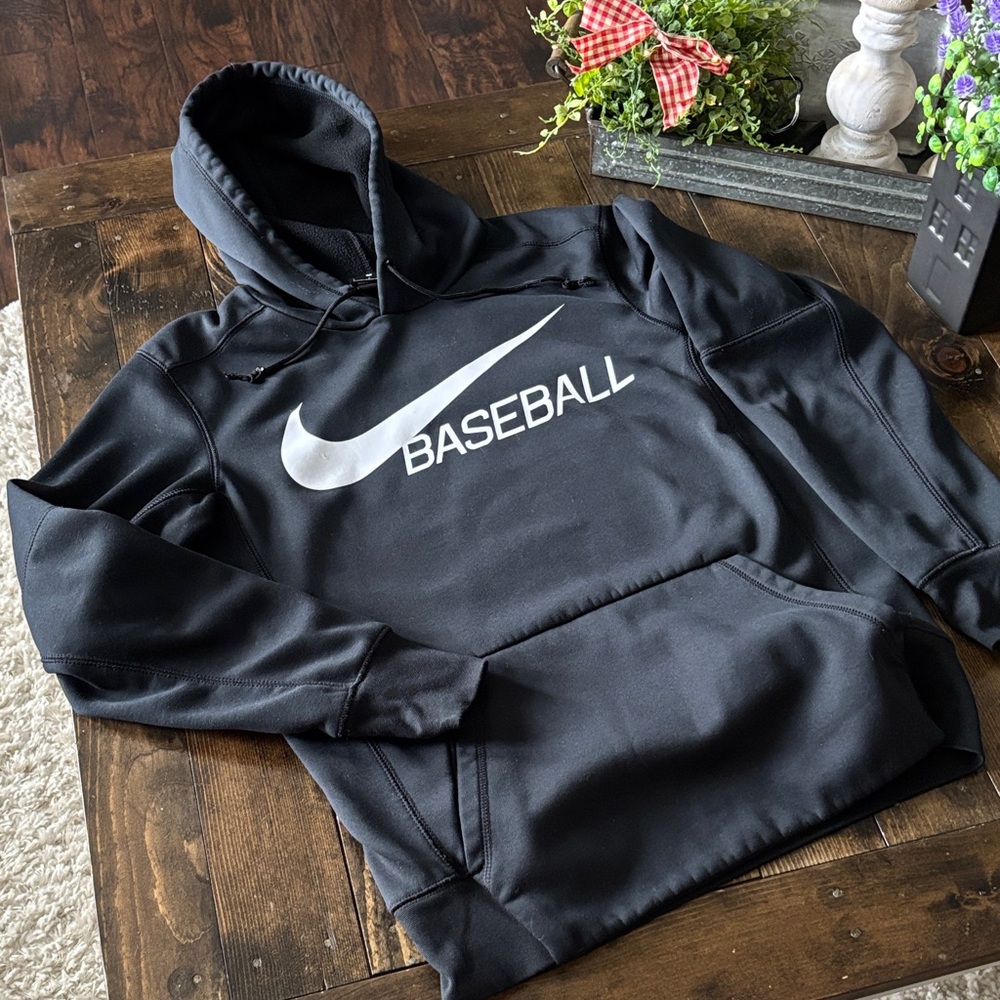 Nike Black and White Baseball Hoodie